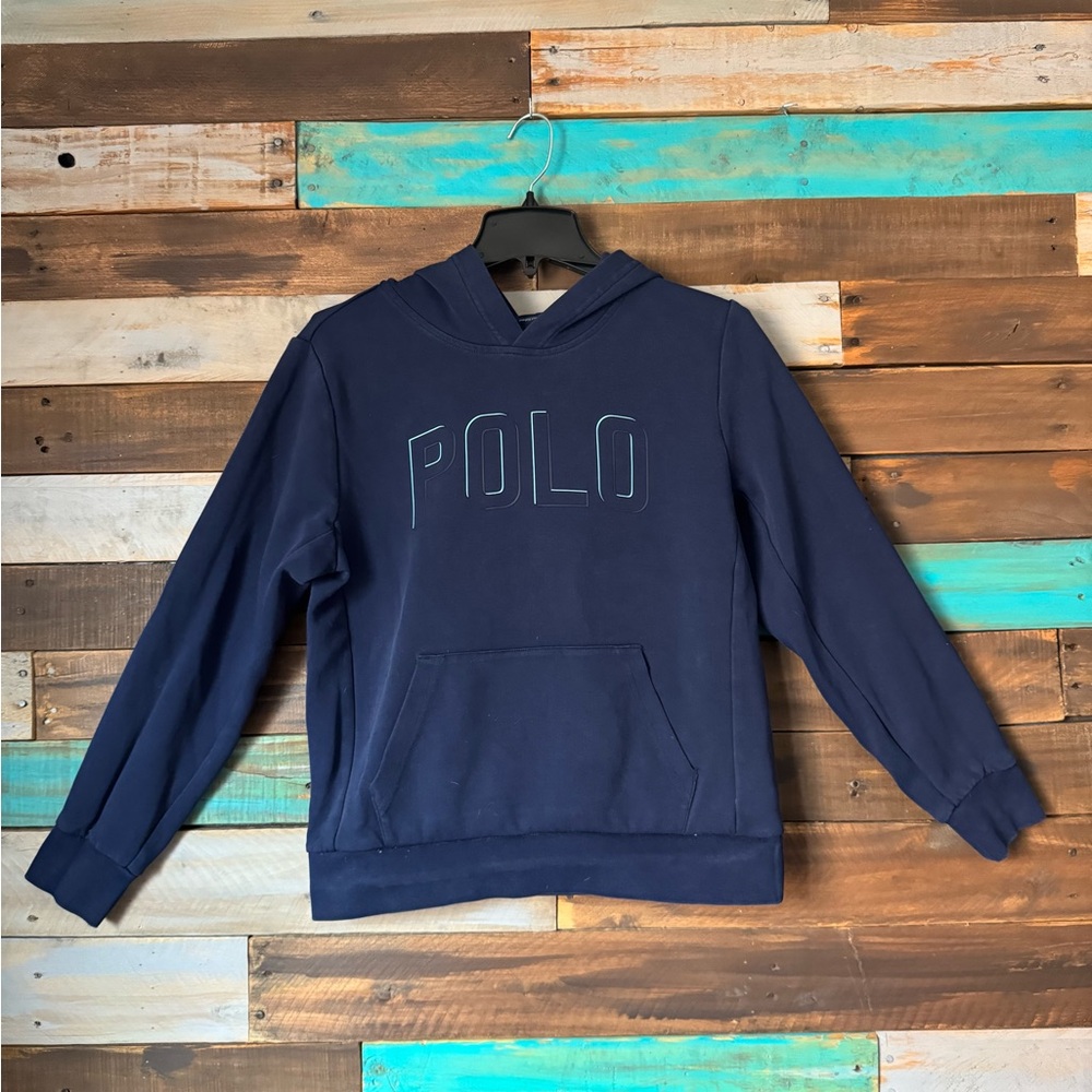 Polo Ralph Lauren Boys Performance Hoodie Blue | Size L (14-16)Hollow Logo